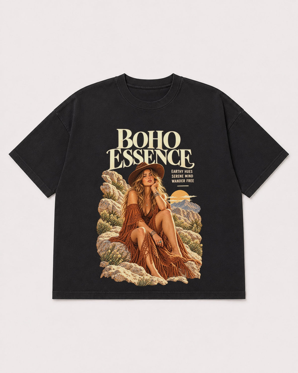 Mockup Boxy Heavyweight Tee Black product