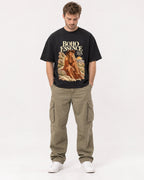 Mockup Boxy Heavyweight Tee Black male full-body 08