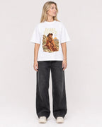 Mockup Boxy Heavyweight Tee White female full-body 08