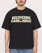 Mockup Boxy Heavyweight Tee Black male close-up 02