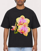 Mockup Boxy Heavyweight Tee Black male close-up 05