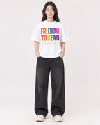 Mockup Boxy Heavyweight Tee White female full-body 03