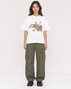 Mockup Boxy Heavyweight Tee White female full-body 02