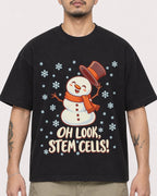 Mockup Boxy Heavyweight Tee Black male close-up 12
