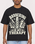 Mockup Boxy Heavyweight Tee Black male close-up 05