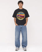 Mockup Boxy Heavyweight Tee Black male full-body 06
