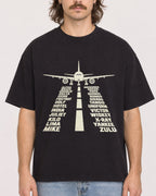 Mockup Boxy Heavyweight Tee Black male close-up 49