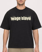 Mockup Boxy Heavyweight Tee Black male close-up 08