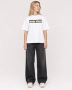 Mockup Boxy Heavyweight Tee White female full-body 08
