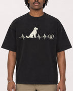 Mockup Boxy Heavyweight Tee Black male close-up 04