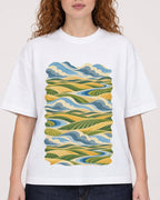 Mockup Boxy Heavyweight Tee White female close-up 09