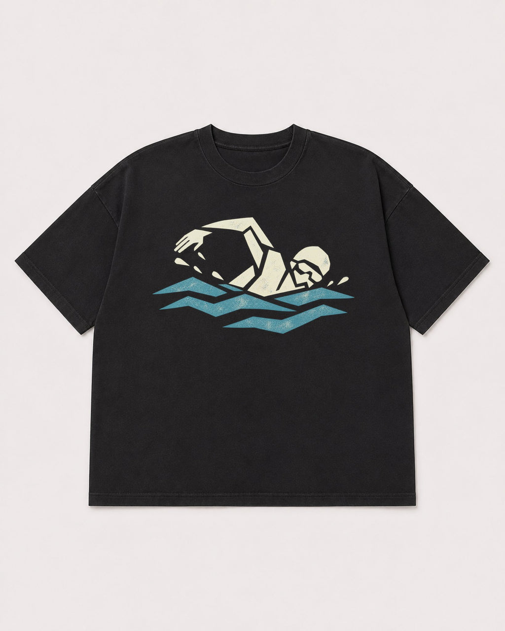 Mockup Boxy Heavyweight Tee Black product