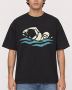 Mockup Boxy Heavyweight Tee Black male close-up 06