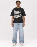 Mockup Boxy Heavyweight Tee Black male full-body 05
