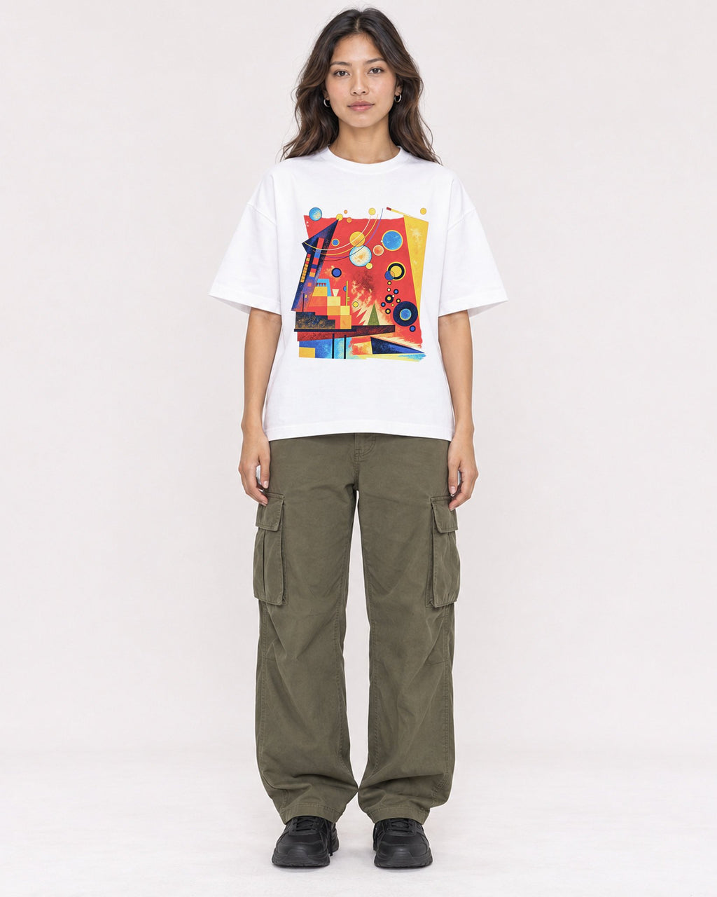 Mockup Boxy Heavyweight Tee White female full-body 02