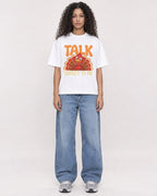 Mockup Boxy Heavyweight Tee White female full-body 10