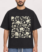 Mockup Boxy Heavyweight Tee Black male close-up 07