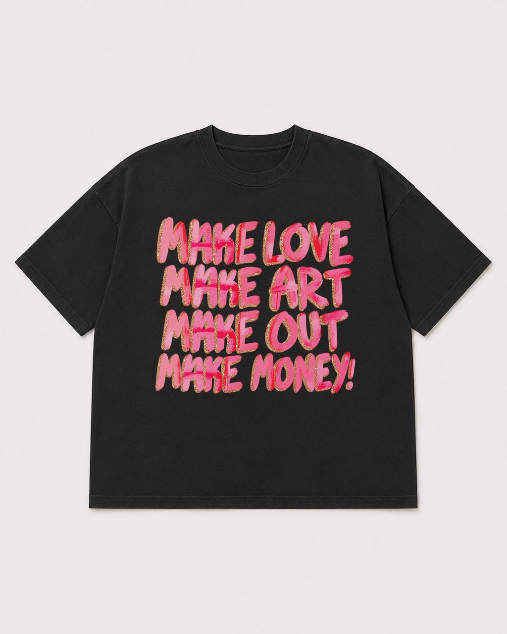 Mockup Boxy Heavyweight Tee Black product