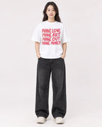 Mockup Boxy Heavyweight Tee White female full-body 03