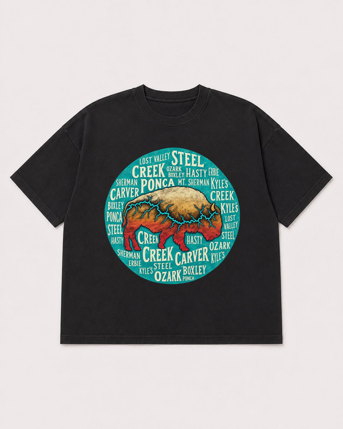 Mockup Boxy Heavyweight Tee Black product