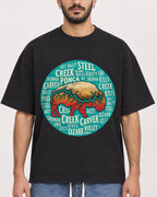 Mockup Boxy Heavyweight Tee Black male close-up 07