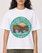 Mockup Boxy Heavyweight Tee White female close-up 07