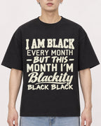 Mockup Boxy Heavyweight Tee Black male close-up 01
