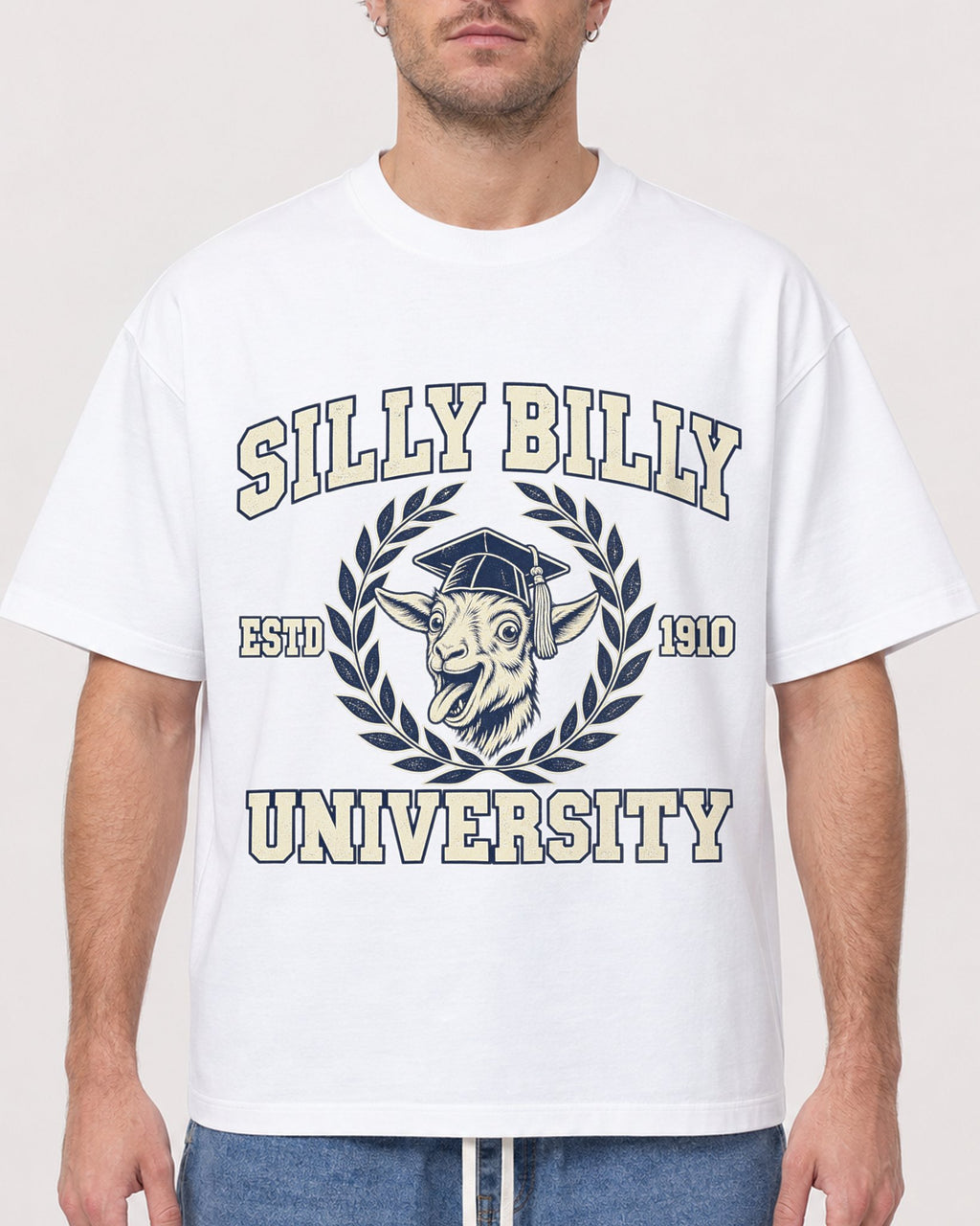 Mockup Boxy Heavyweight Tee White male close-up 08