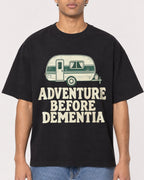 Mockup Boxy Heavyweight Tee Black male close-up 10