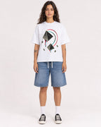 Mockup Boxy Heavyweight Tee White female full-body 06