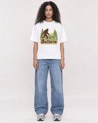 Mockup Boxy Heavyweight Tee White female full-body 10