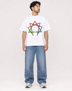 Mockup Boxy Heavyweight Tee White male full-body 02
