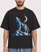 Mockup Boxy Heavyweight Tee Black male close-up 07