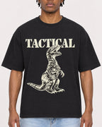 Mockup Boxy Heavyweight Tee Black male close-up 05