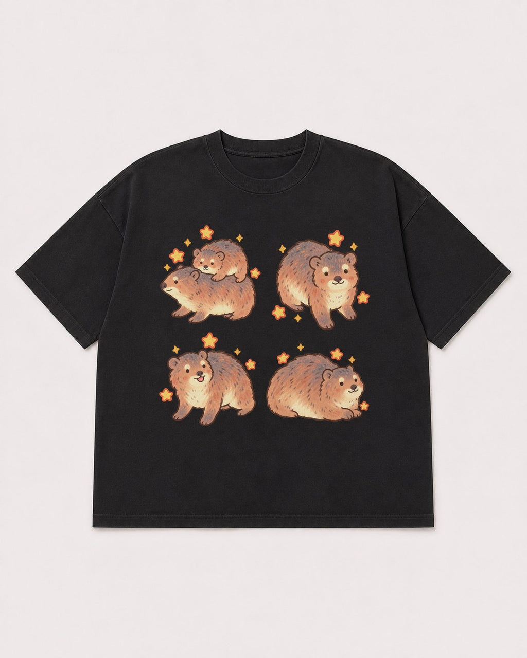 Mockup Boxy Heavyweight Tee Black product