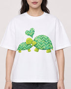 Mockup Boxy Heavyweight Tee White female close-up 03