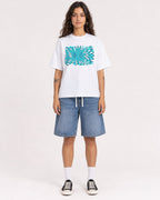 Mockup Boxy Heavyweight Tee White female full-body 06