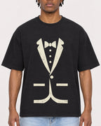 Mockup Boxy Heavyweight Tee Black male close-up 05