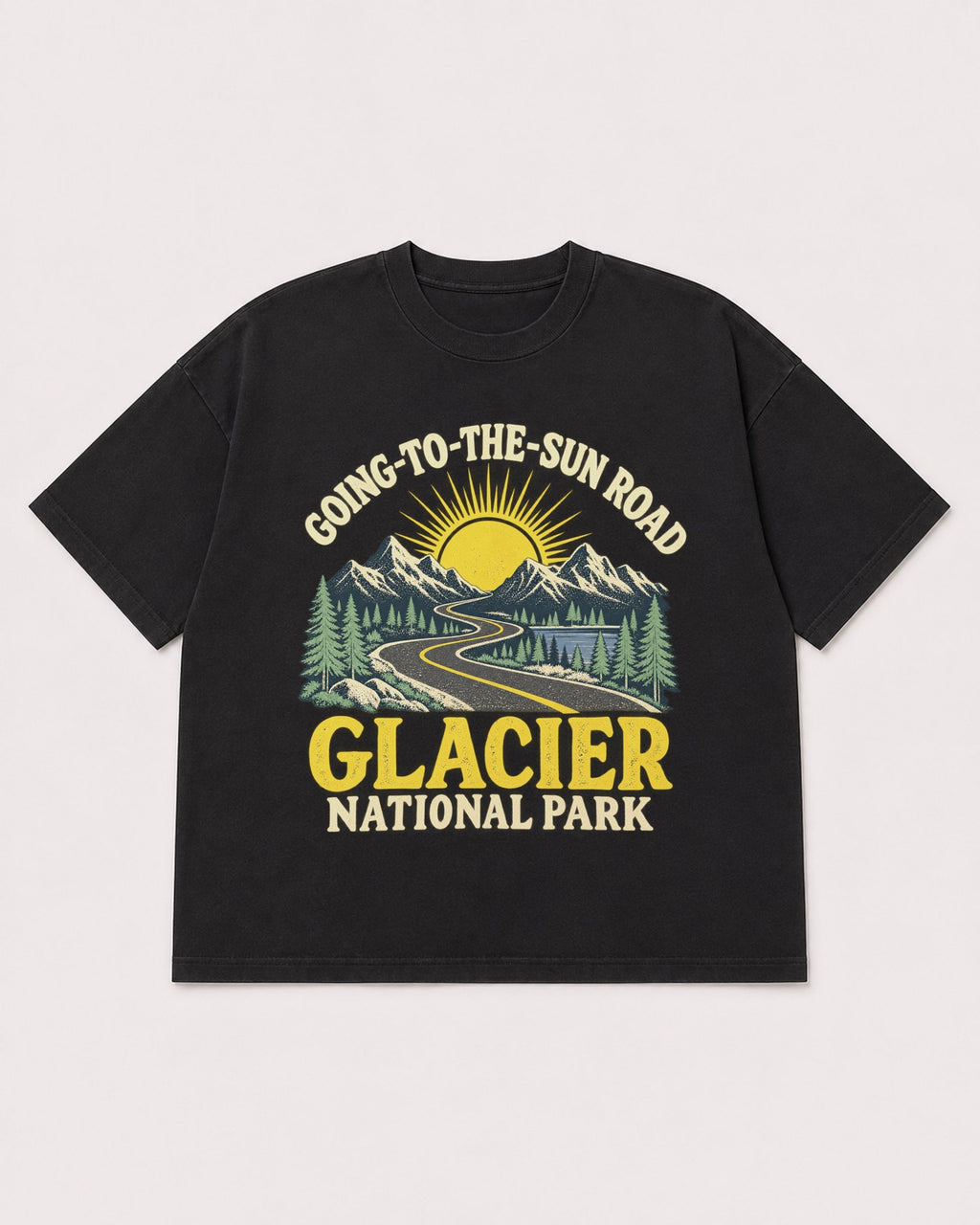 Mockup Boxy Heavyweight Tee Black product