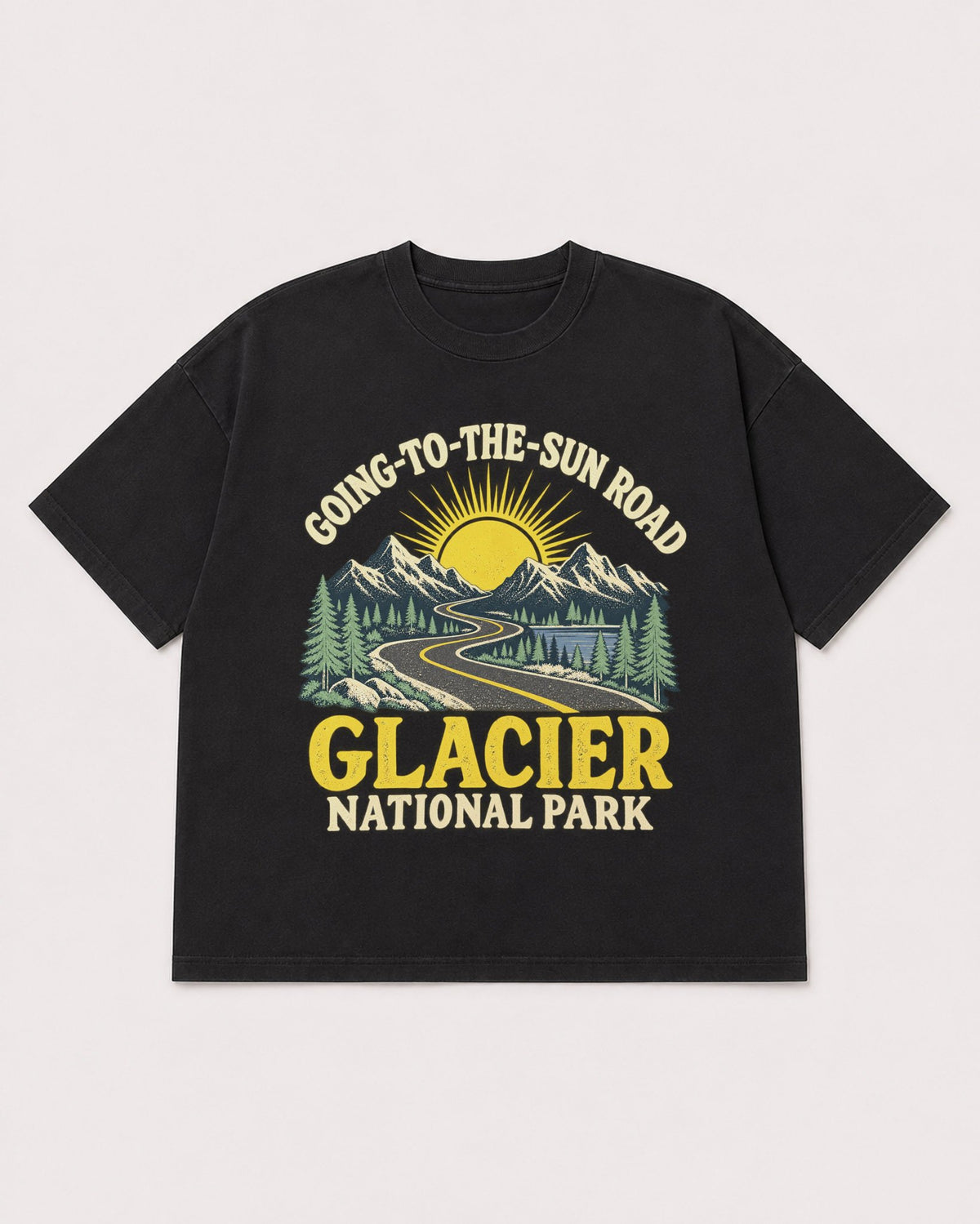 Mockup Boxy Heavyweight Tee Black product