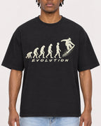 Mockup Boxy Heavyweight Tee Black male close-up 05