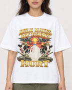 Mockup Boxy Heavyweight Tee White female close-up 02