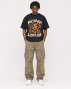 Mockup Boxy Heavyweight Tee Black male full-body 04