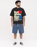 Mockup Boxy Heavyweight Tee Black male full-body 07