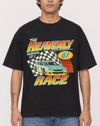 Mockup Boxy Heavyweight Tee Black male close-up 06