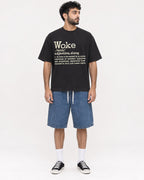 Mockup Boxy Heavyweight Tee Black male full-body 07
