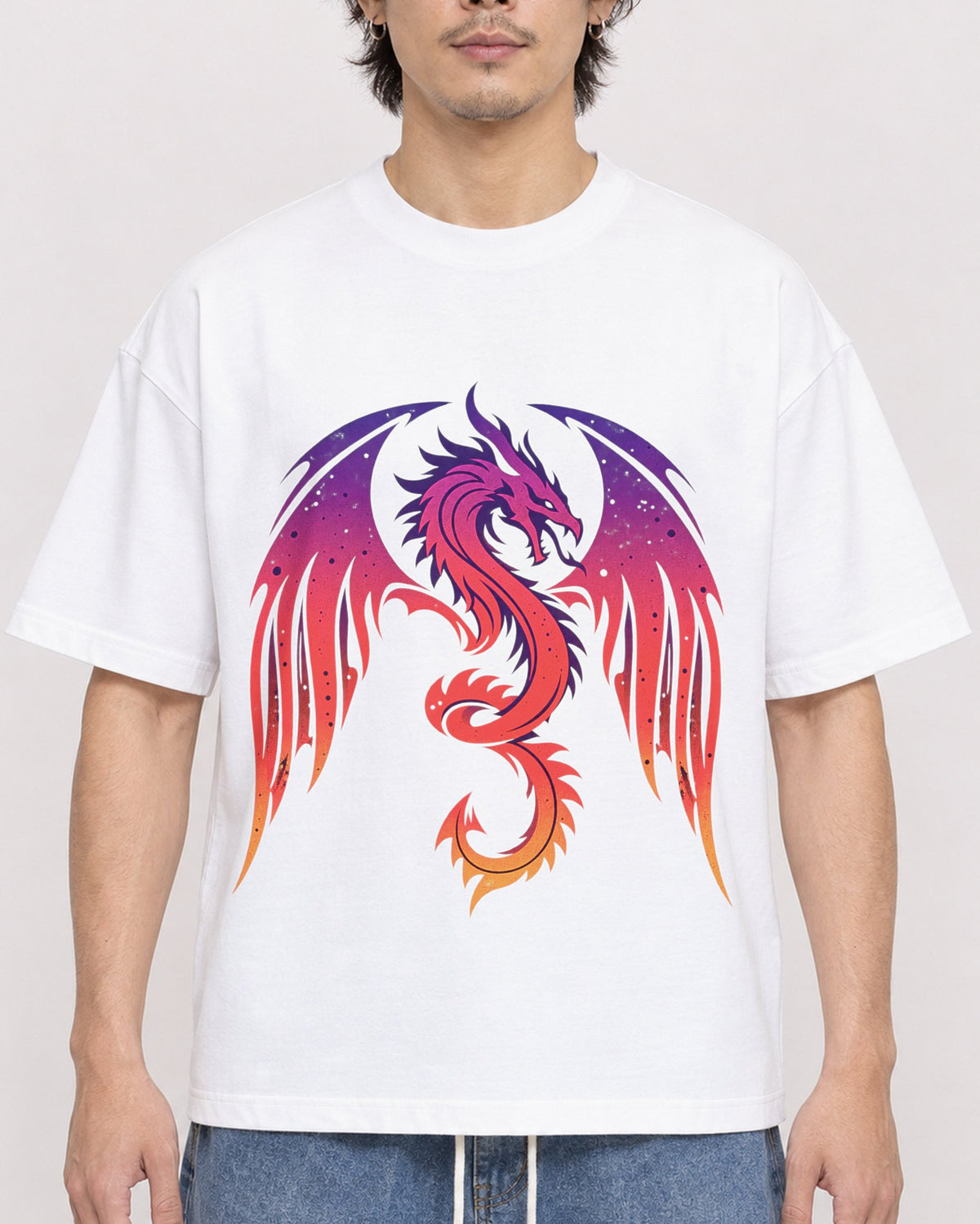 Mockup Boxy Heavyweight Tee White male close-up 03