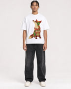 Mockup Boxy Heavyweight Tee White male full-body 40