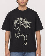 Mockup Boxy Heavyweight Tee Black male close-up 06