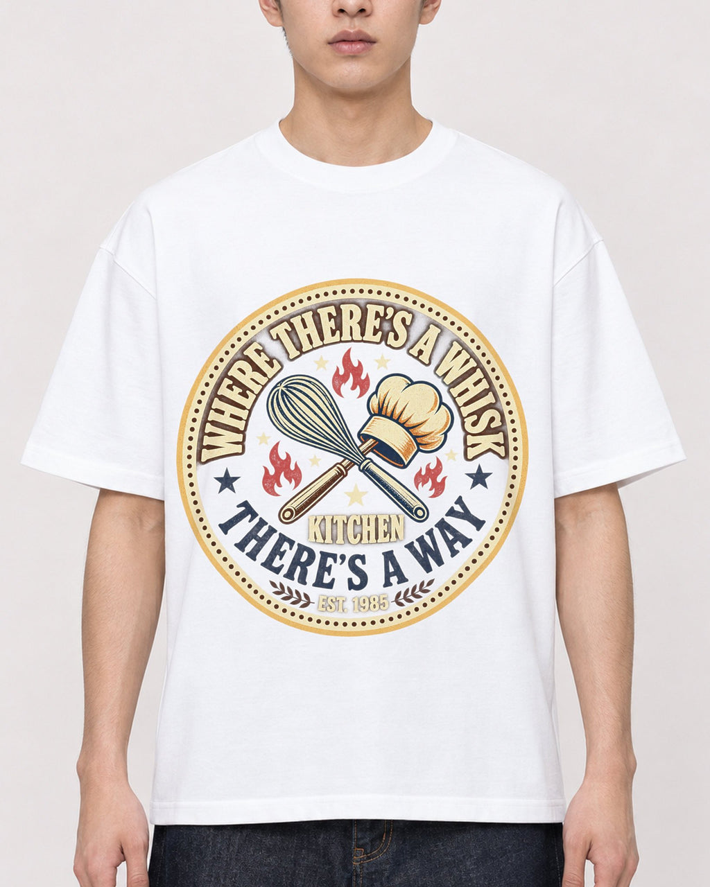 Mockup Boxy Heavyweight Tee White male close-up 21